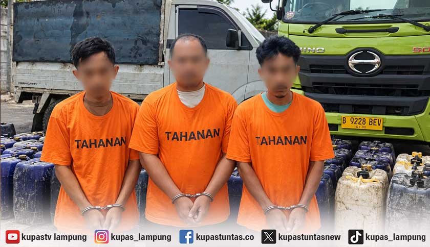 Polisi Sita 8.400 Liter Solar Subsidi di Katibung Lampung Selatan, Tiga Orang Ditahan