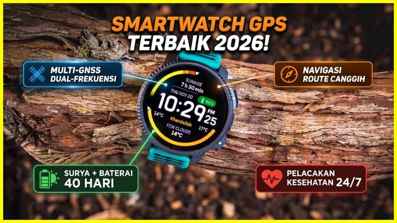 Rekomendasi 10 Smartwatch GPS Terbaik 2026, Solusi Praktis Olahraga Lari Akurat