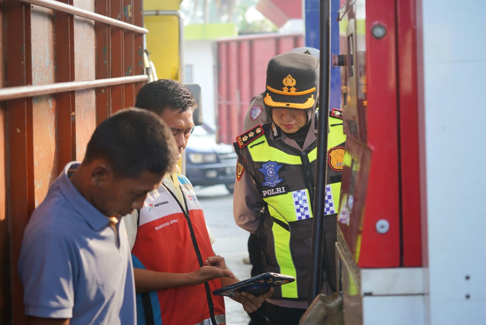 Pastikan Penyaluran BBM Subsidi Tepat Sasaran, Kapolres Lampura Pantau SPBU