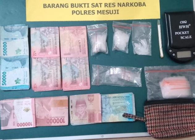 Polres Mesuji Amankan Ratusan Butir Pil Ekstasi dan Sabu