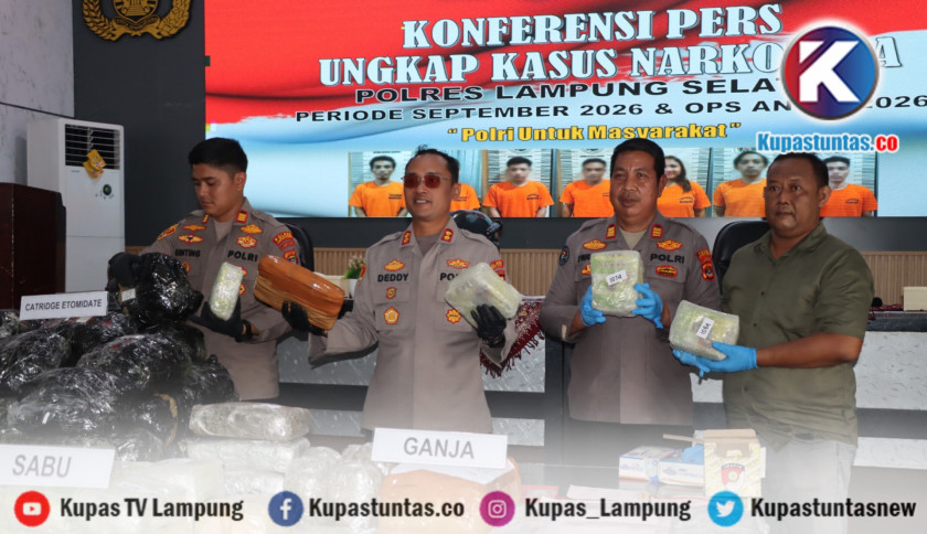 Polres Lampung Selatan Sita 79,2 Kg Sabu dari 27 Kasus