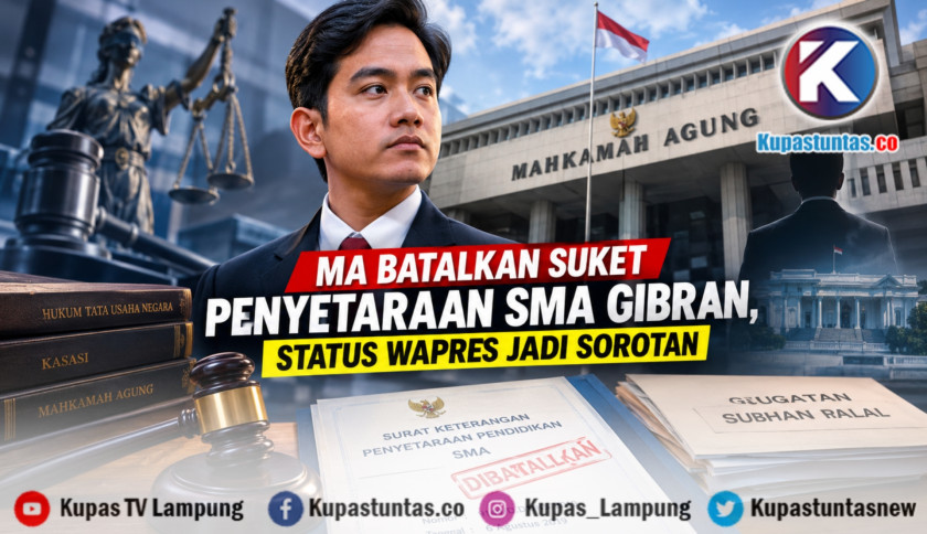 MA Batalkan Suket Penyetaraan SMA Gibran, Status Wapres Jadi Sorotan