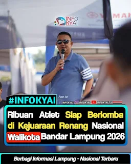 Sebanyak 2.664 atlet renang siap berlomba di Kejuaraan Renang Nasional Walikota Bandar Lampung Cup 2026