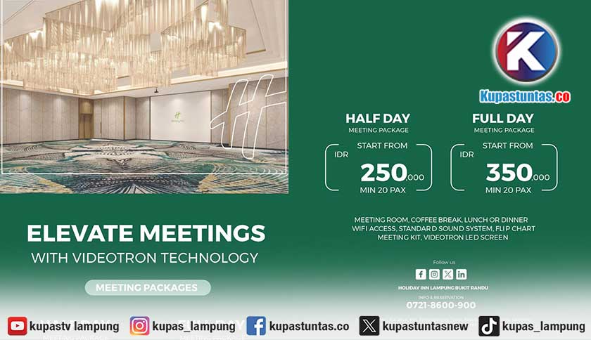 Holiday Inn Lampung Bukit Randu Tawarkan Meeting Package dengan Teknologi Videotron untuk Pertemuan Bisnis yang Lebih Berkesan