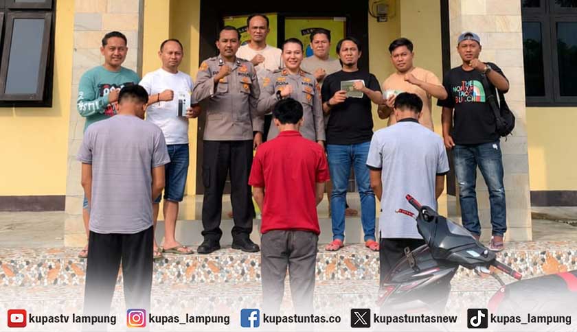 Polisi Tangkap Tiga Penadah Motor Curian di Tanggamus, Pelaku Utama Diburu