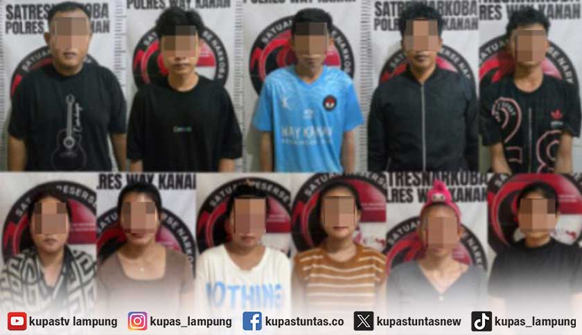 Razia Kafe Remang-remang di Way Kanan, 11 Orang Positif Narkoba