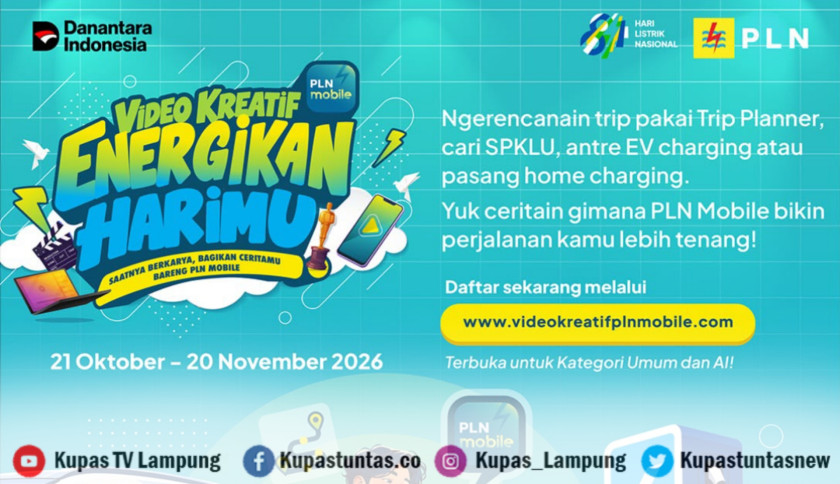 Energikan Harimu, PLN UID Lampung Ajak Masyarakat Ikuti Kompetisi Video Kreatif Berhadiah Ratusan Juta Rupiah
