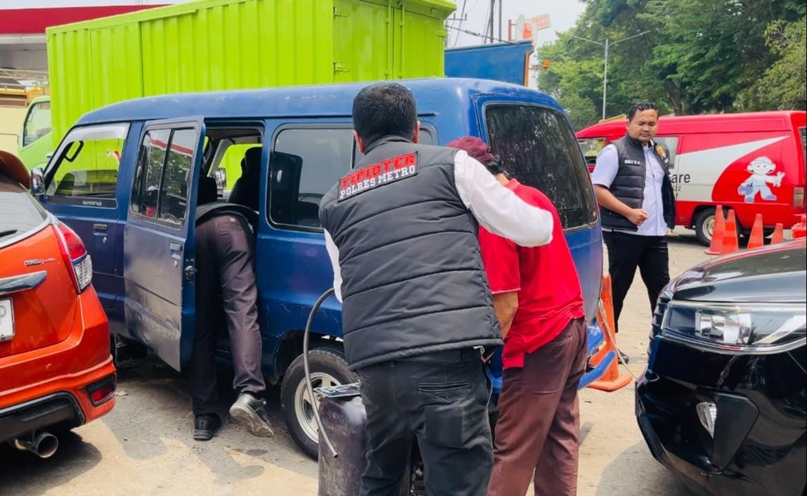Dugaan Pelangsiran BBM Subsidi di Metro, Polisi Amankan Lima Kendaraan