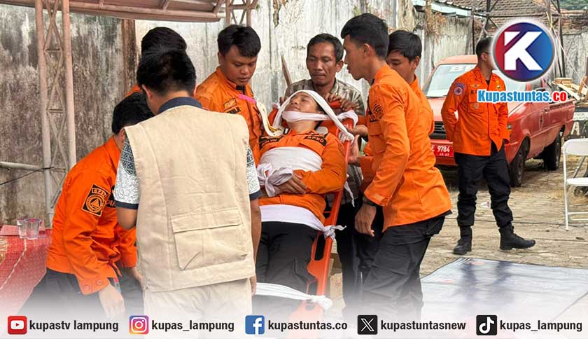 Siaga di Tengah Bencana, Personel TRC BPBD Bandar Lampung Dilatih Tangani Korban Kritis
