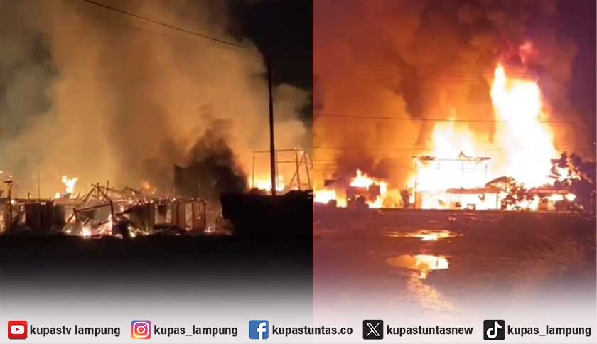Begini Kronologis Kebakaran Hanguskan Lima Rumah di Buay Nyerupa Lampung Barat