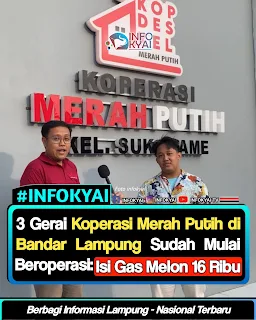 3 Gerai Koperasi Merah Putih di Bandar Lampung Mulai Beroperasi, Jual Gas Melon hingga Beras SPHP