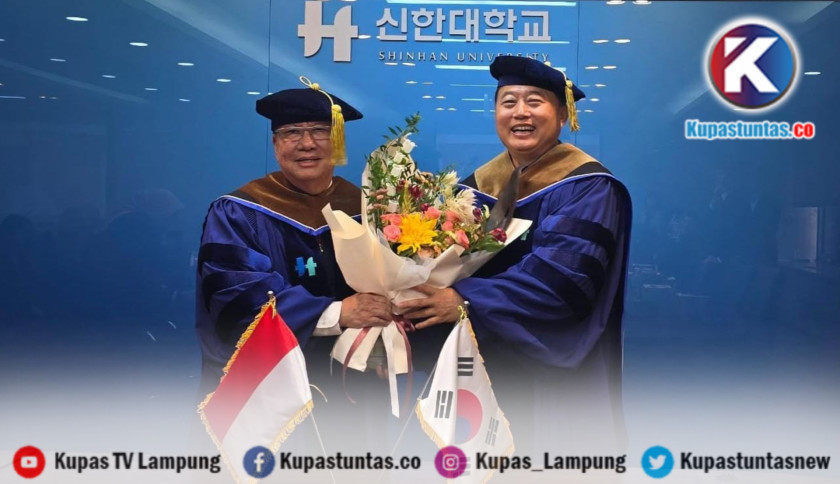 Rektor Teknokrat Dikukuhkan sebagai Chair Professor Shinhan University Korea Selatan