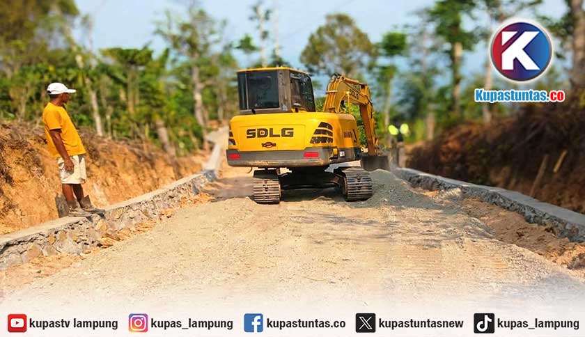 Proyek Jalan Beton 270 Meter di Ulu Belu Tanggamus Telan Rp1,67 Miliar