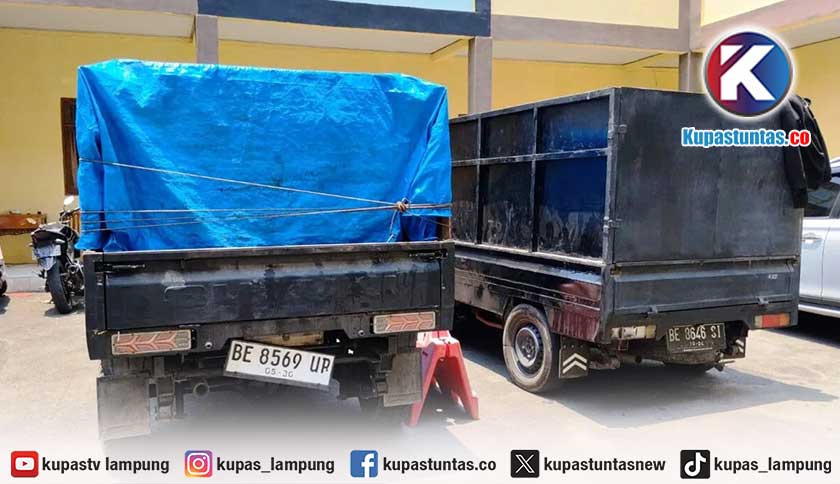 Dua Mobil Pick Up Bawa 3 Ton BBM Diamankan Polresta Bandar Lampung