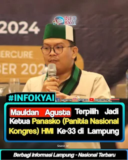 Mauldan Agusta Terpilih Jadi Ketua Panasko (Panitia Nasional Kongres) HMI ke-33 di Lampung